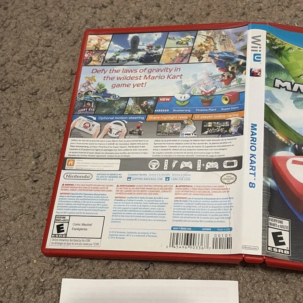 Nintendo Wii U Mario Kart 8 Nintendo Land Complete W/ Manual